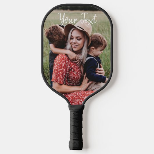 Raquette De Pickleball 2 Modèle photo et texte personnalisé (Verso)