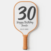 Raquette De Pickleball 30e anniversaire ajouter nom date année noir modèl (Verso)