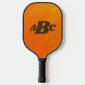 Raquette De Pickleball 3 LETTRE MONOGRAPHIQUE INITIALE Jaune orange DIPLÔ (Verso)
