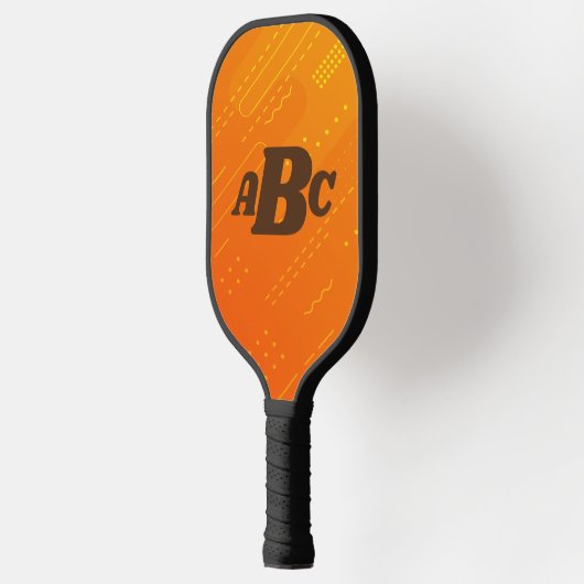 Raquette De Pickleball 3 LETTRE MONOGRAPHIQUE INITIALE Jaune orange DIPLÔ (Gauche)