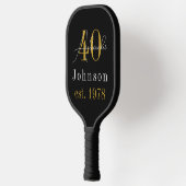 Raquette De Pickleball 40e anniversaire personnalisé Black Gold (Gauche)