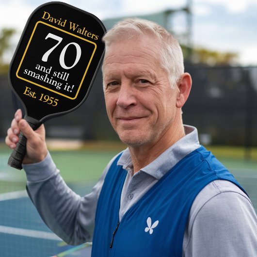 Raquette De Pickleball 70e anniversaire pickleballer 70 ans