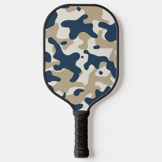 Raquette de Pickleball à Camouflage Bleu (Recto)