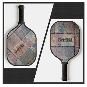 Raquette De Pickleball à damiers brique urbaine personnalisée