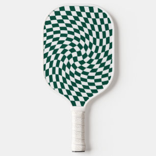 Raquette De Pickleball À damiers de vérification de la collection Emerald