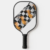 Raquette de Pickleball à Drapeau à Damier sur Mesu (Verso)