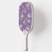 Raquette de pickleball à fleurs bleues mignonnes e (Gauche)