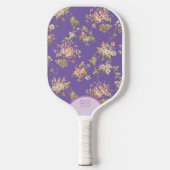 Raquette de pickleball à fleurs bleues mignonnes e (Recto)