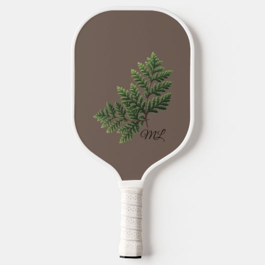 Raquette de pickleball à monogramme de nature rust (Verso)
