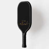 Raquette de Pickleball à Monogramme Moderne Noir e (Gauche)
