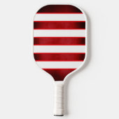 Raquette de pickleball à monogramme rouge et blanc (Verso)