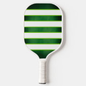 Raquette de Pickleball à monogramme vert et blanc (Verso)