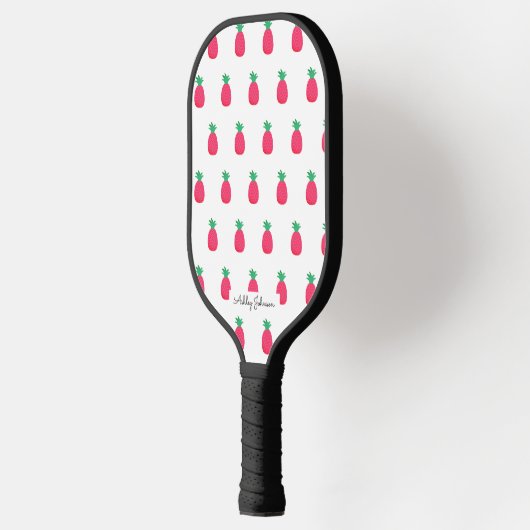 Raquette de Pickleball à motif de ananas blanc ros (Gauche)