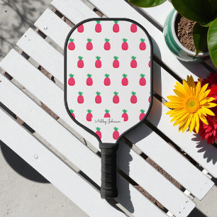 Raquette de Pickleball à motif de ananas blanc ros