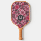 Raquette de pickleball à motif floral abstrait et  (Recto)