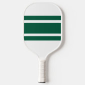 Raquette de Pickleball à raies vertes et blanches (Verso)