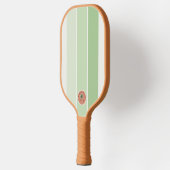 Raquette de Pickleball à rayures rétro vert menthe (Gauche)