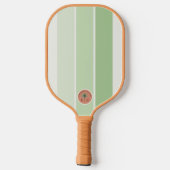 Raquette de Pickleball à rayures rétro vert menthe (Verso)