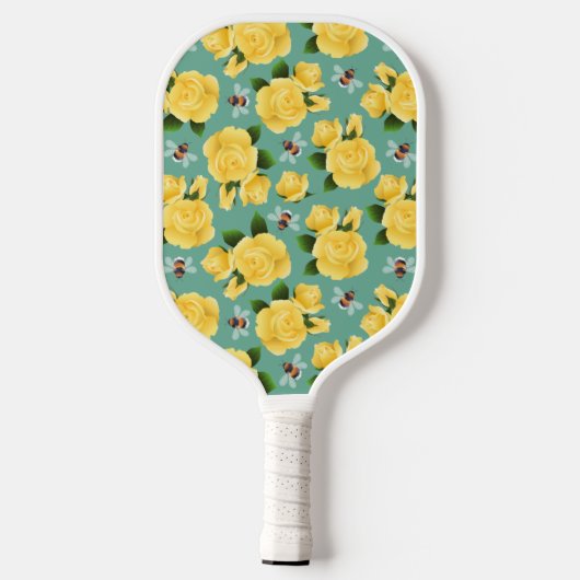 Raquette De Pickleball Abeilles Et Roses (Verso)
