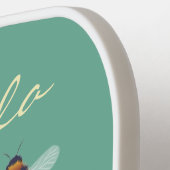 Raquette De Pickleball Abeilles Et Roses (Détail gauche)