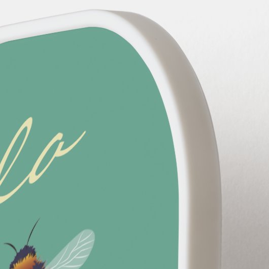 Raquette De Pickleball Abeilles Et Roses (Détail gauche)