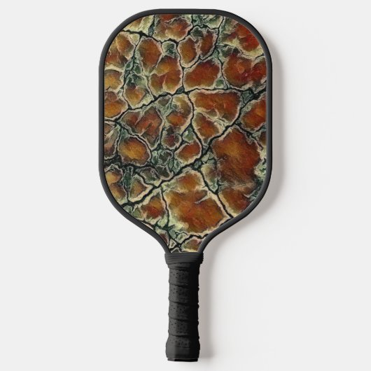 Raquette De Pickleball Abstract Art Earth Tones Pattern (Verso)