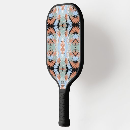 Raquette De Pickleball Abstract Split Ends Pattern And Soft Pastels (Gauche)