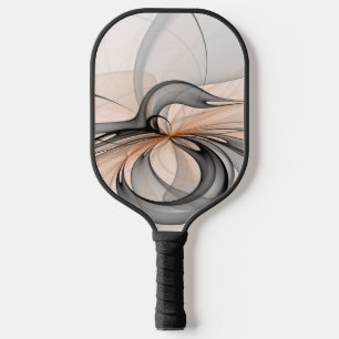 Raquette De Pickleball Abstrait Anthracite Grey Sienna Art moderne fracta