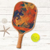 Raquette De Pickleball Abstrait Cool rétro Motif Monogrammed Sports Pro