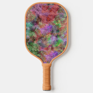 Raquette De Pickleball Abstrait de brindilles de jolies couleurs jaune po