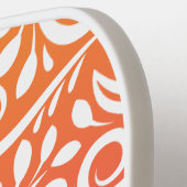 Raquette De Pickleball Abstrait Floral Elegant Ombre Gradient Monogrammé (Détail gauche)