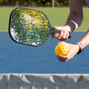 Raquette De Pickleball Abstrait jaune et vert