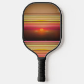 Raquette de Pickleball Abstrait Lignes de Coucher (Verso)