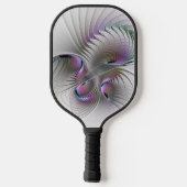 Raquette De Pickleball Abstrait moderne Shy Imaginaire Figure Fractal Art (Verso)