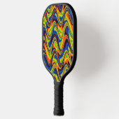 Raquette De Pickleball Abstrait multicolore ondulé (Gauche)
