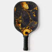 Raquette De Pickleball Abstrait Nautilus motif jaune or (Verso)
