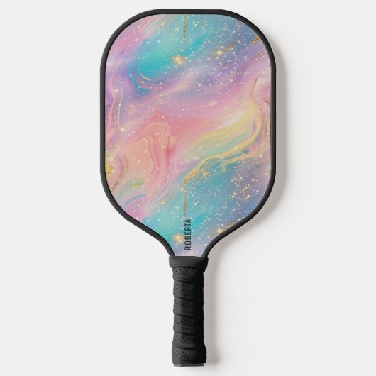 Raquette De Pickleball Abstrait Pastel Parties scintillant Motif sans cou (Recto)