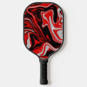 Raquette De Pickleball Abstrait rouge et noir (Recto)