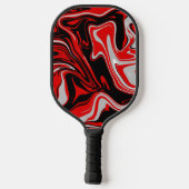 Raquette De Pickleball Abstrait rouge et noir (Verso)