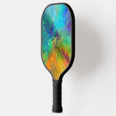 Raquette de Pickleball Abstraite Colorée (Gauche)