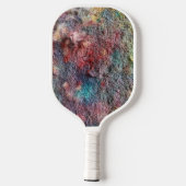 Raquette de Pickleball Abstraite Colorée (Verso)