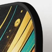 Raquette de Pickleball Abstraite de Luxe | Moderne (Détail gauche)