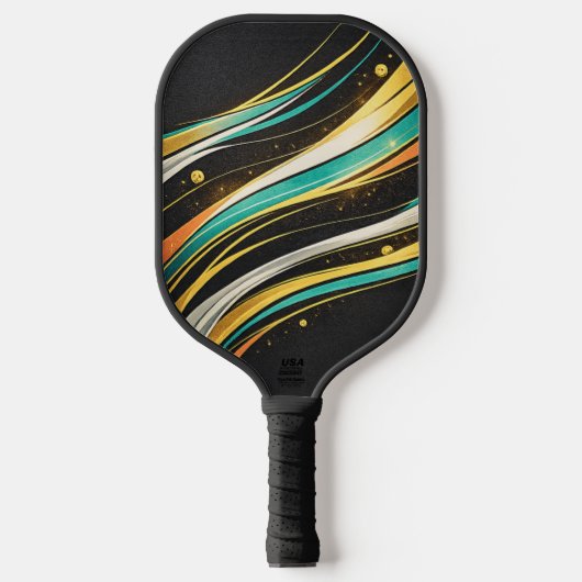 Raquette de Pickleball Abstraite de Luxe | Moderne (Recto)