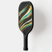 Raquette de Pickleball Abstraite de Luxe | Moderne (Gauche)