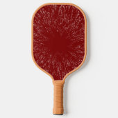 Raquette De Pickleball Abstraite explosion de l'espace rouge et blanc (Verso)