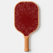 Raquette De Pickleball Abstraite explosion de l'espace rouge et blanc (Recto)