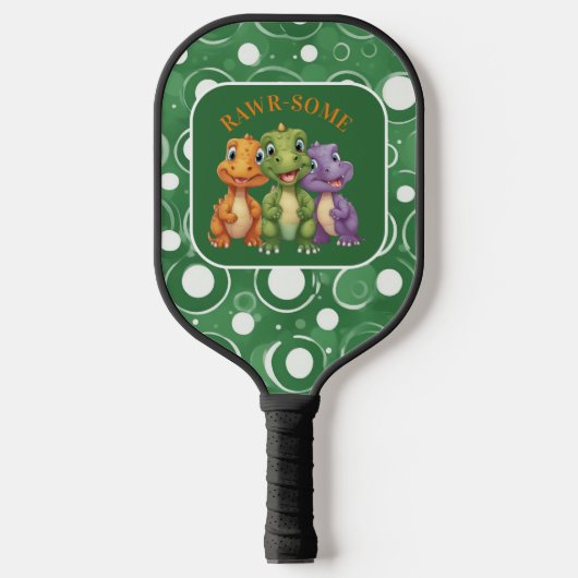 Raquette De Pickleball Adorable Baby Dinosaur's Party (Recto)