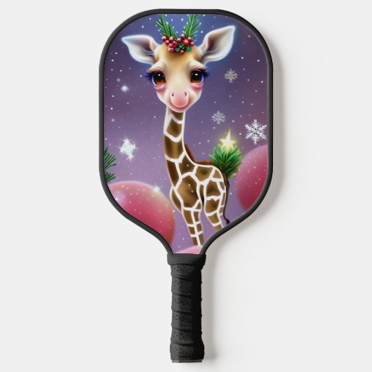 Raquette De Pickleball Adorable Imaginaire bébé Giraffe avec Holly (Recto)