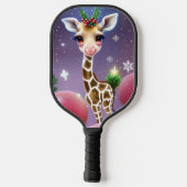 Raquette De Pickleball Adorable Imaginaire bébé Giraffe avec Holly (Verso)