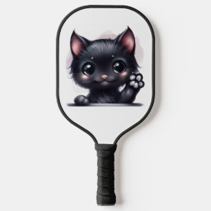 Raquette De Pickleball Adorable Kawaii Chat noir